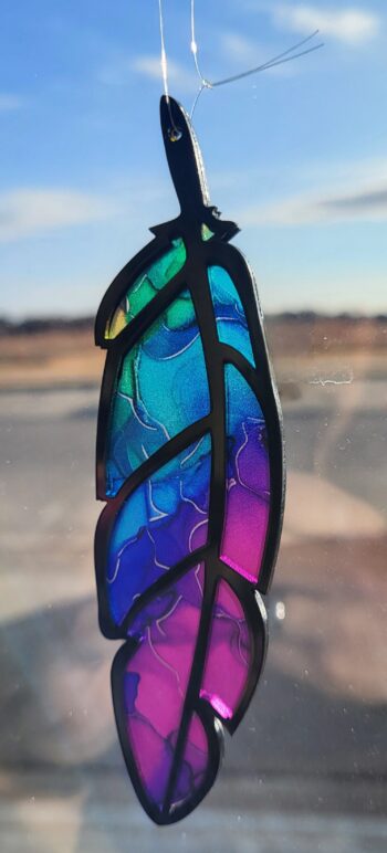 Feather Suncatcher 5.5"-Colorful